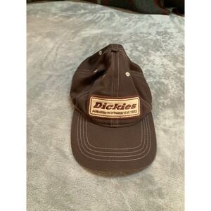 Dickies Men Brown Authentic Workwear Adjustable Baseball Cap Hat Contrast Stitch